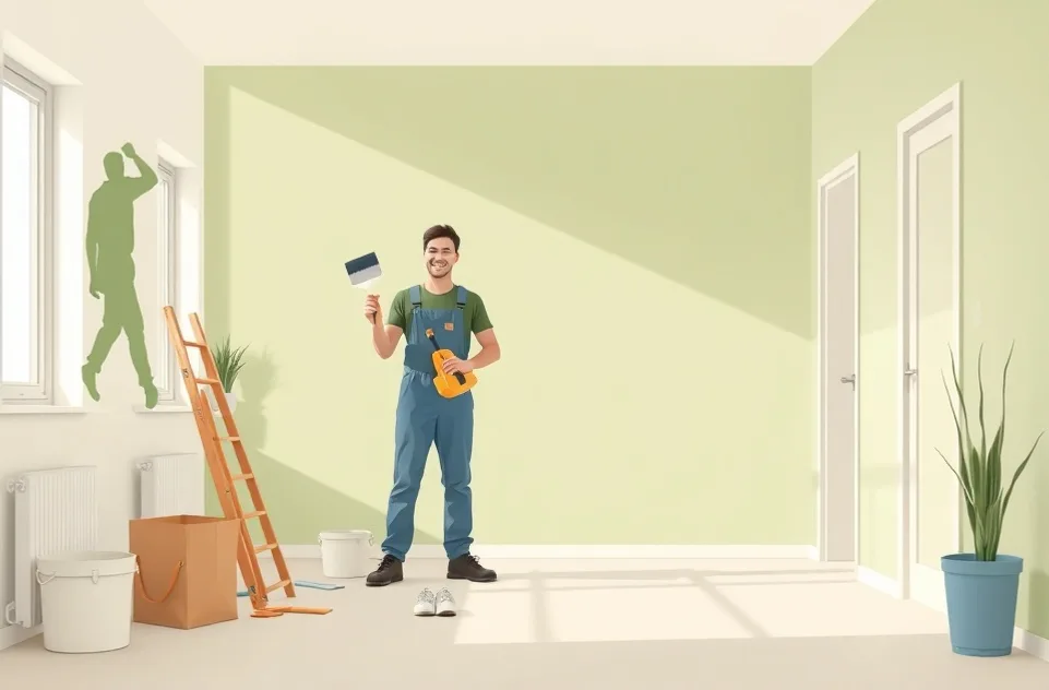 Intérieur rénové après travaux de peinture à Pontchâteau