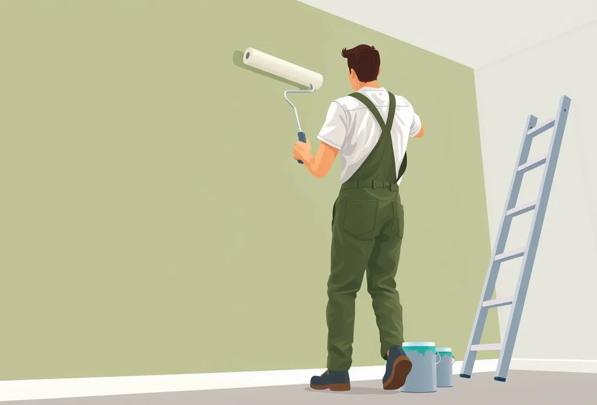 Peintre Pontchâteau 44160 en intervention sur un chantier